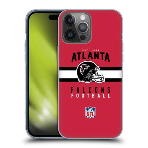 NFL Atlanta Falcons Graphics Helmet Typography Soft Gel Case for Apple iPhone 14 Pro Max