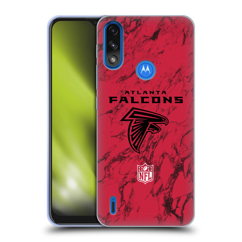 NFL Atlanta Falcons Graphics Coloured Marble Soft Gel Case for Motorola Moto E7 Power / Moto E7i Power