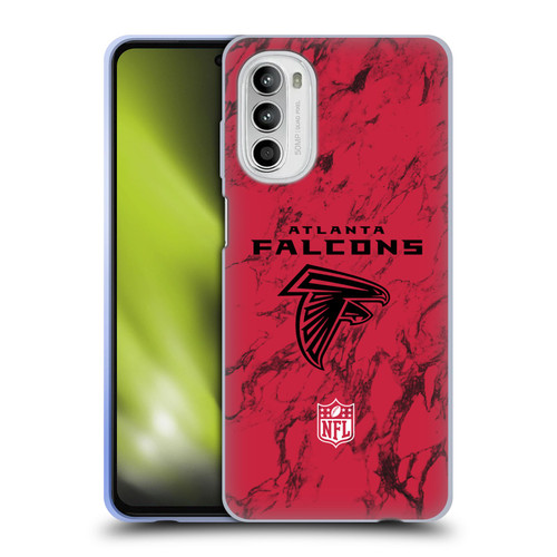 NFL Atlanta Falcons Graphics Coloured Marble Soft Gel Case for Motorola Moto G52