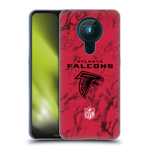 NFL Atlanta Falcons Graphics Coloured Marble Soft Gel Case for Nokia 5.3