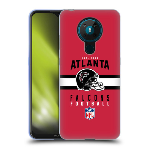 NFL Atlanta Falcons Graphics Helmet Typography Soft Gel Case for Nokia 5.3
