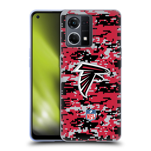 NFL Atlanta Falcons Graphics Digital Camouflage Soft Gel Case for OPPO Reno8 4G