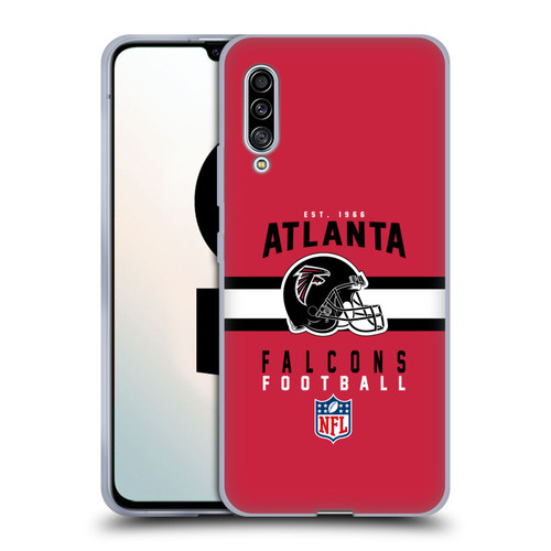 NFL Atlanta Falcons Graphics Helmet Typography Soft Gel Case for Samsung Galaxy A90 5G (2019)