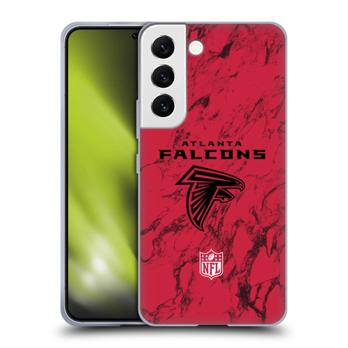 NFL Atlanta Falcons Graphics Coloured Marble Soft Gel Case for Samsung Galaxy S22 5G