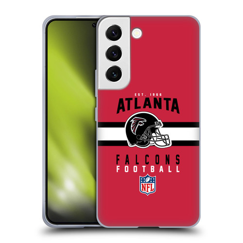 NFL Atlanta Falcons Graphics Helmet Typography Soft Gel Case for Samsung Galaxy S22 5G