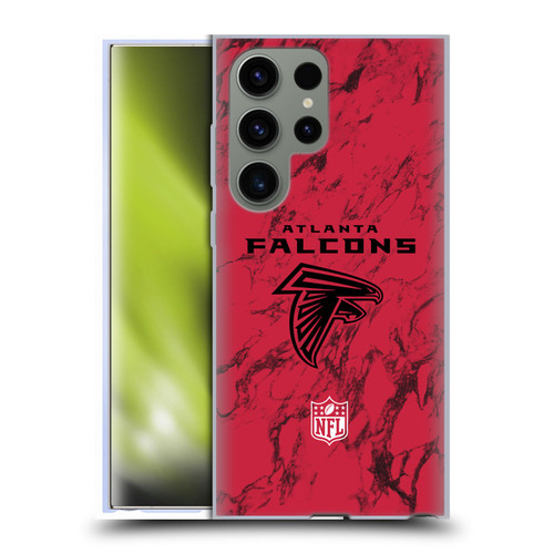 NFL Atlanta Falcons Graphics Coloured Marble Soft Gel Case for Samsung Galaxy S23 Ultra 5G