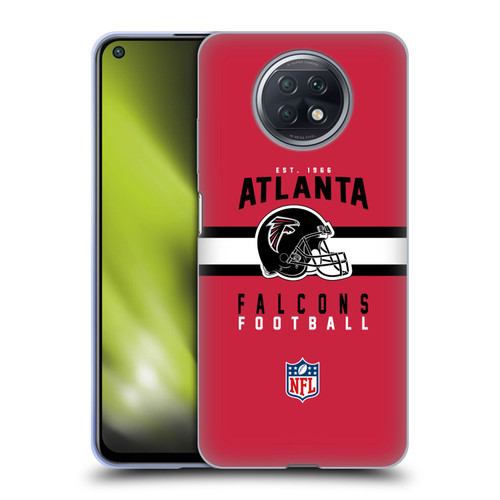 NFL Atlanta Falcons Graphics Helmet Typography Soft Gel Case for Xiaomi Redmi Note 9T 5G