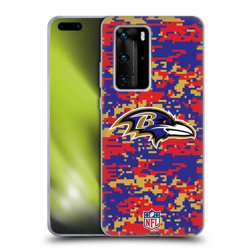 NFL Baltimore Ravens Graphics Digital Camouflage Soft Gel Case for Huawei P40 Pro / P40 Pro Plus 5G