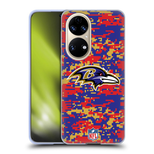NFL Baltimore Ravens Graphics Digital Camouflage Soft Gel Case for Huawei P50