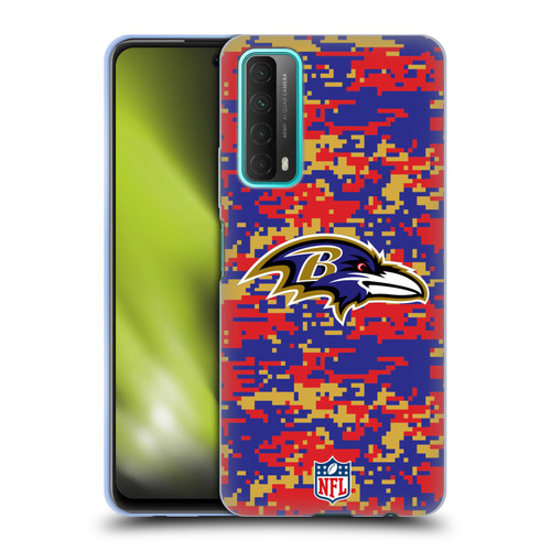 NFL Baltimore Ravens Graphics Digital Camouflage Soft Gel Case for Huawei P Smart (2021)