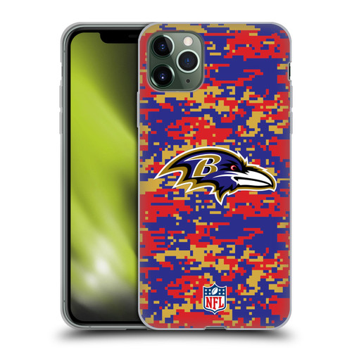 NFL Baltimore Ravens Graphics Digital Camouflage Soft Gel Case for Apple iPhone 11 Pro Max