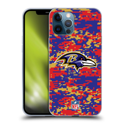 NFL Baltimore Ravens Graphics Digital Camouflage Soft Gel Case for Apple iPhone 12 Pro Max