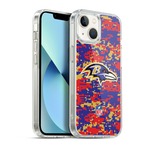 NFL Baltimore Ravens Graphics Digital Camouflage Soft Gel Case for Apple iPhone 13