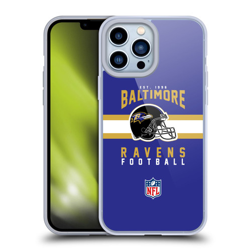 NFL Baltimore Ravens Graphics Helmet Typography Soft Gel Case for Apple iPhone 13 Pro Max
