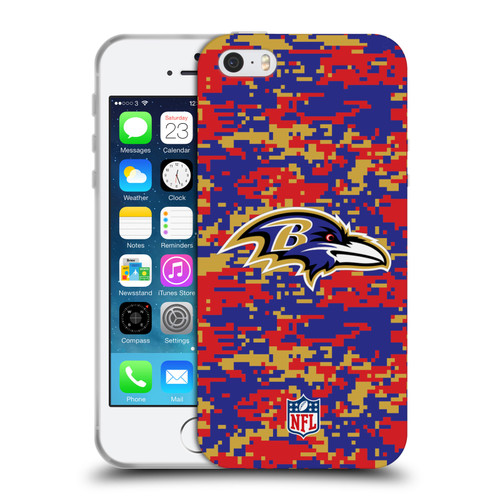 NFL Baltimore Ravens Graphics Digital Camouflage Soft Gel Case for Apple iPhone 5 / 5s / iPhone SE 2016