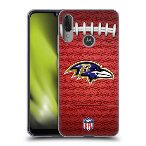 NFL Baltimore Ravens Graphics Football Soft Gel Case for Motorola Moto E6 Plus