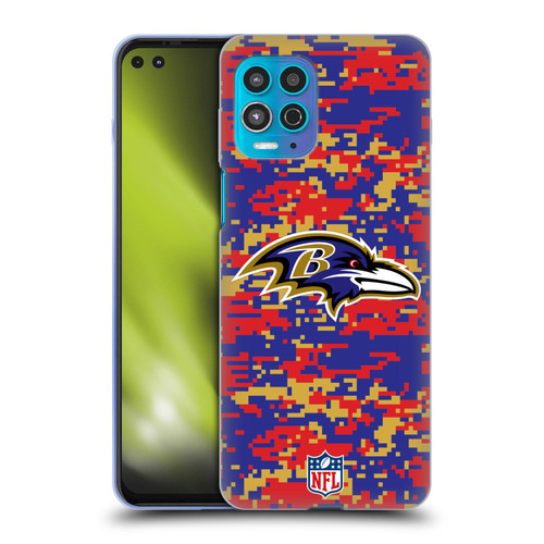NFL Baltimore Ravens Graphics Digital Camouflage Soft Gel Case for Motorola Moto G100