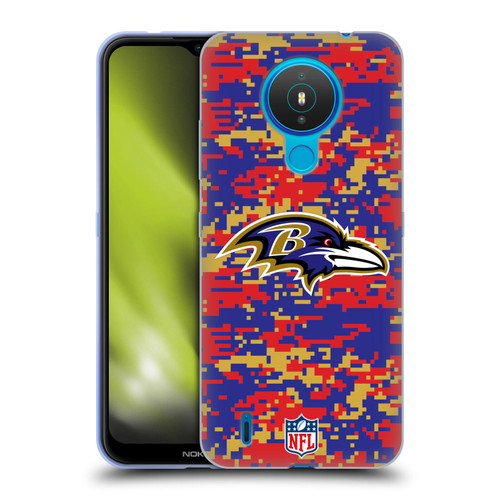 NFL Baltimore Ravens Graphics Digital Camouflage Soft Gel Case for Nokia 1.4