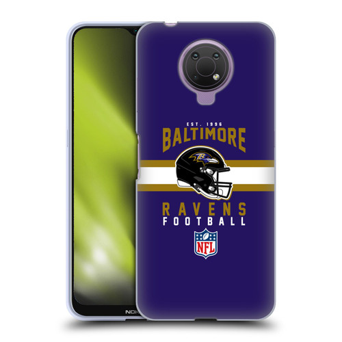 NFL Baltimore Ravens Graphics Helmet Typography Soft Gel Case for Nokia G10