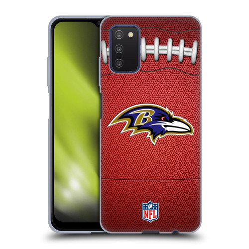 NFL Baltimore Ravens Graphics Football Soft Gel Case for Samsung Galaxy A03s (2021)