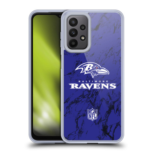 NFL Baltimore Ravens Graphics Coloured Marble Soft Gel Case for Samsung Galaxy A23 / 5G (2022)