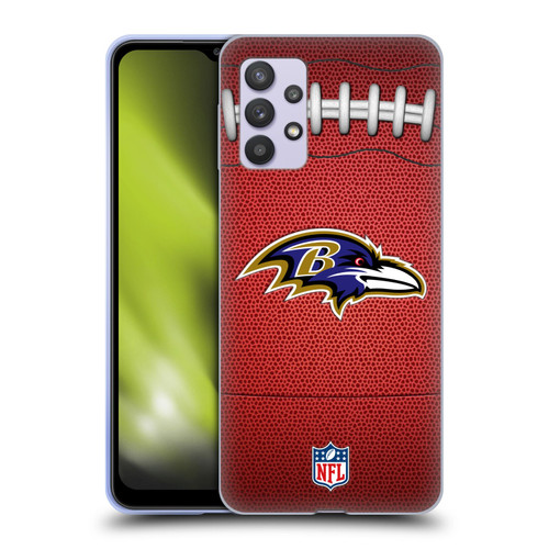 NFL Baltimore Ravens Graphics Football Soft Gel Case for Samsung Galaxy A32 5G / M32 5G (2021)