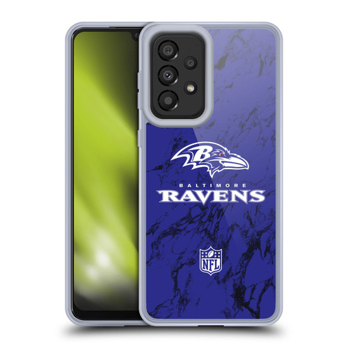 NFL Baltimore Ravens Graphics Coloured Marble Soft Gel Case for Samsung Galaxy A33 5G (2022)