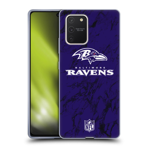 NFL Baltimore Ravens Graphics Coloured Marble Soft Gel Case for Samsung Galaxy S10 Lite