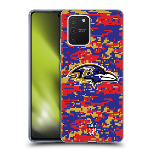 NFL Baltimore Ravens Graphics Digital Camouflage Soft Gel Case for Samsung Galaxy S10 Lite