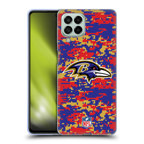 NFL Baltimore Ravens Graphics Digital Camouflage Soft Gel Case for Samsung Galaxy M53 (2022)