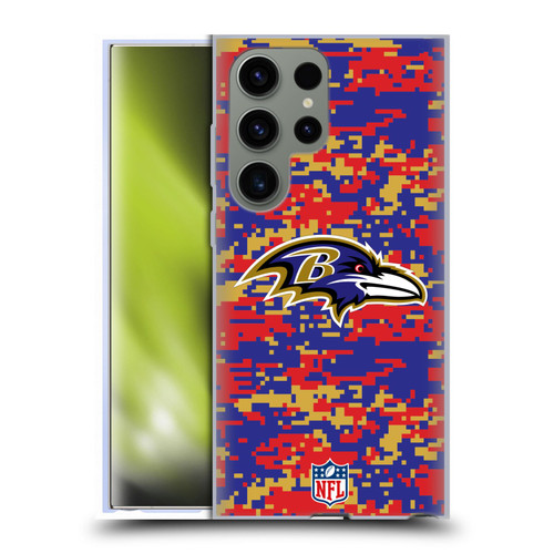 NFL Baltimore Ravens Graphics Digital Camouflage Soft Gel Case for Samsung Galaxy S23 Ultra 5G