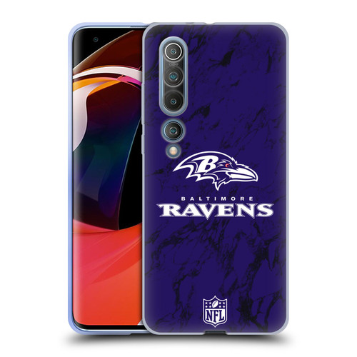 NFL Baltimore Ravens Graphics Coloured Marble Soft Gel Case for Xiaomi Mi 10 5G / Mi 10 Pro 5G