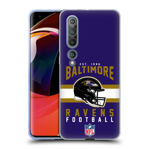 NFL Baltimore Ravens Graphics Helmet Typography Soft Gel Case for Xiaomi Mi 10 5G / Mi 10 Pro 5G