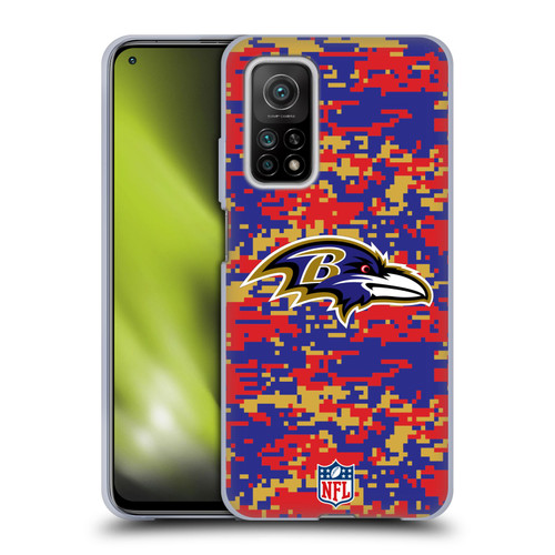 NFL Baltimore Ravens Graphics Digital Camouflage Soft Gel Case for Xiaomi Mi 10T 5G