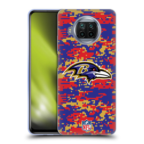 NFL Baltimore Ravens Graphics Digital Camouflage Soft Gel Case for Xiaomi Mi 10T Lite 5G