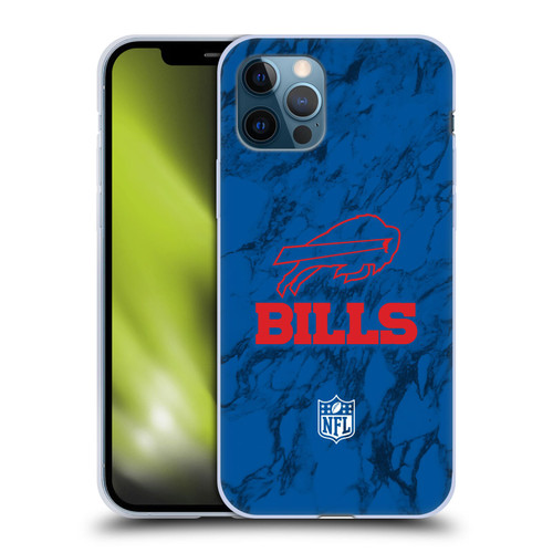 NFL Buffalo Bills Graphics Coloured Marble Soft Gel Case for Apple iPhone 12 / iPhone 12 Pro
