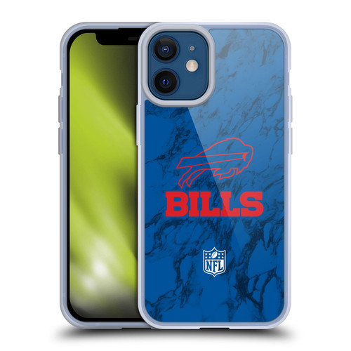 NFL Buffalo Bills Graphics Coloured Marble Soft Gel Case for Apple iPhone 12 Mini