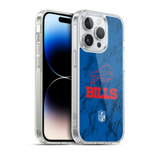 NFL Buffalo Bills Graphics Coloured Marble Soft Gel Case for Apple iPhone 13 Pro & MagSafe
