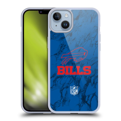 NFL Buffalo Bills Graphics Coloured Marble Soft Gel Case for Apple iPhone 14 Plus