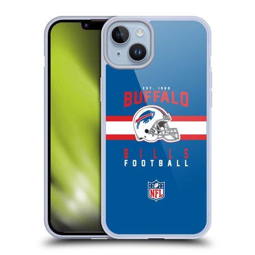 NFL Buffalo Bills Graphics Helmet Typography Soft Gel Case for Apple iPhone 14 Plus