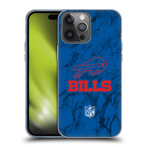 NFL Buffalo Bills Graphics Coloured Marble Soft Gel Case for Apple iPhone 14 Pro Max