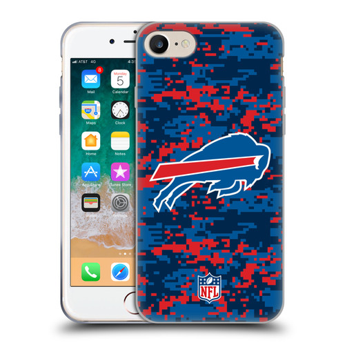 NFL Buffalo Bills Graphics Digital Camouflage Soft Gel Case for Apple iPhone 7 / 8 / SE 2020 & 2022
