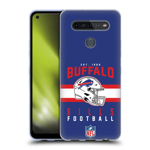 NFL Buffalo Bills Graphics Helmet Typography Soft Gel Case for LG K51S
