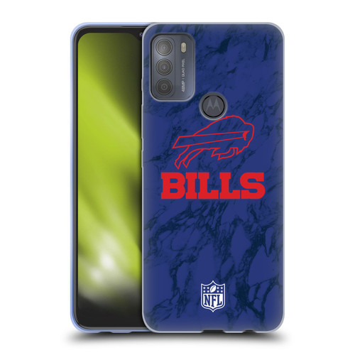 NFL Buffalo Bills Graphics Coloured Marble Soft Gel Case for Motorola Moto G50