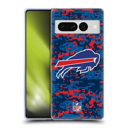 NFL Buffalo Bills Graphics Digital Camouflage Soft Gel Case for Google Pixel 7 Pro