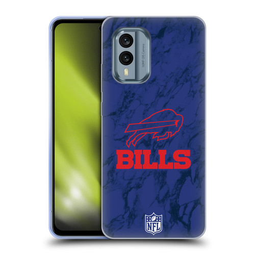 NFL Buffalo Bills Graphics Coloured Marble Soft Gel Case for Nokia X30