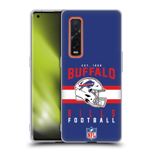 NFL Buffalo Bills Graphics Helmet Typography Soft Gel Case for OPPO Find X2 Pro 5G