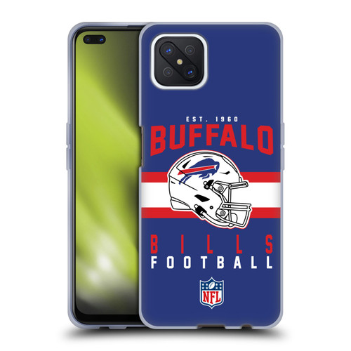 NFL Buffalo Bills Graphics Helmet Typography Soft Gel Case for OPPO Reno4 Z 5G