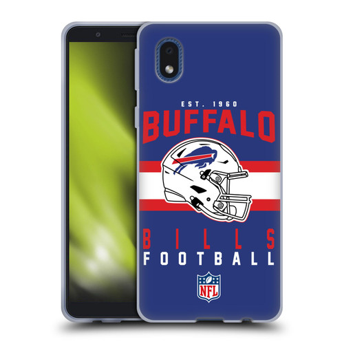 NFL Buffalo Bills Graphics Helmet Typography Soft Gel Case for Samsung Galaxy A01 Core (2020)