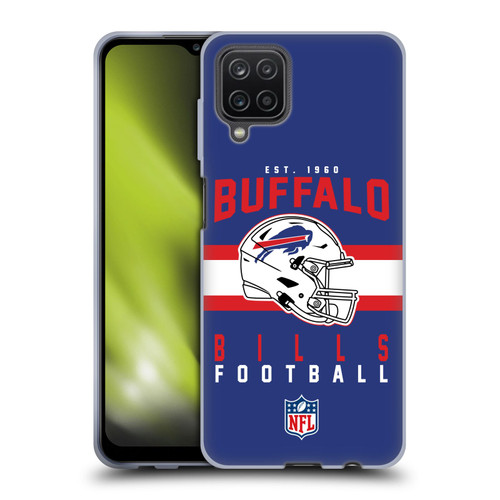 NFL Buffalo Bills Graphics Helmet Typography Soft Gel Case for Samsung Galaxy A12 (2020)